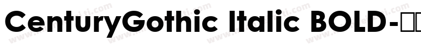 CenturyGothic Italic BOLD字体转换